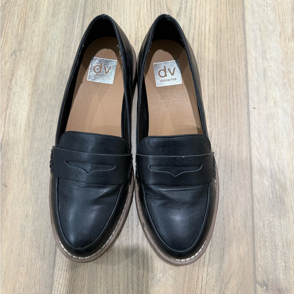 Dolce Vita Black Leather Loafers